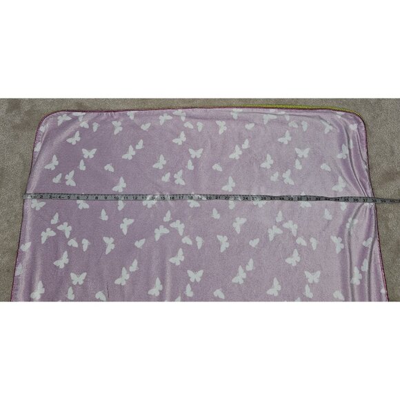 Carter's Just One You Butterflies Fleece Baby Blanket Purple White Green READ - Picture 5 of 7